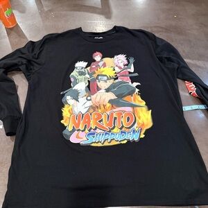 Naruto Shippuden Men's Black Long Sleeve Shirt